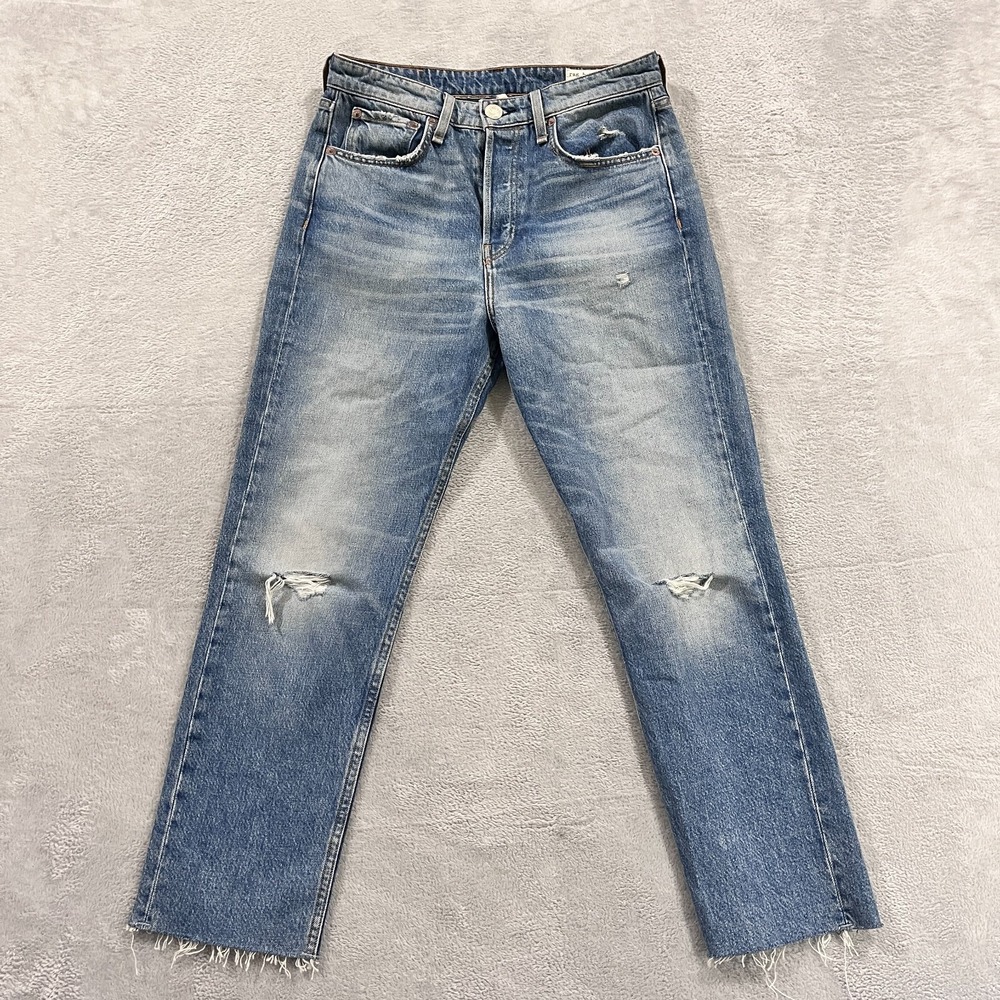 Rag & Bone Maya Jeans Womens 27‎ Blue Denim Button Fly Ankle Slim